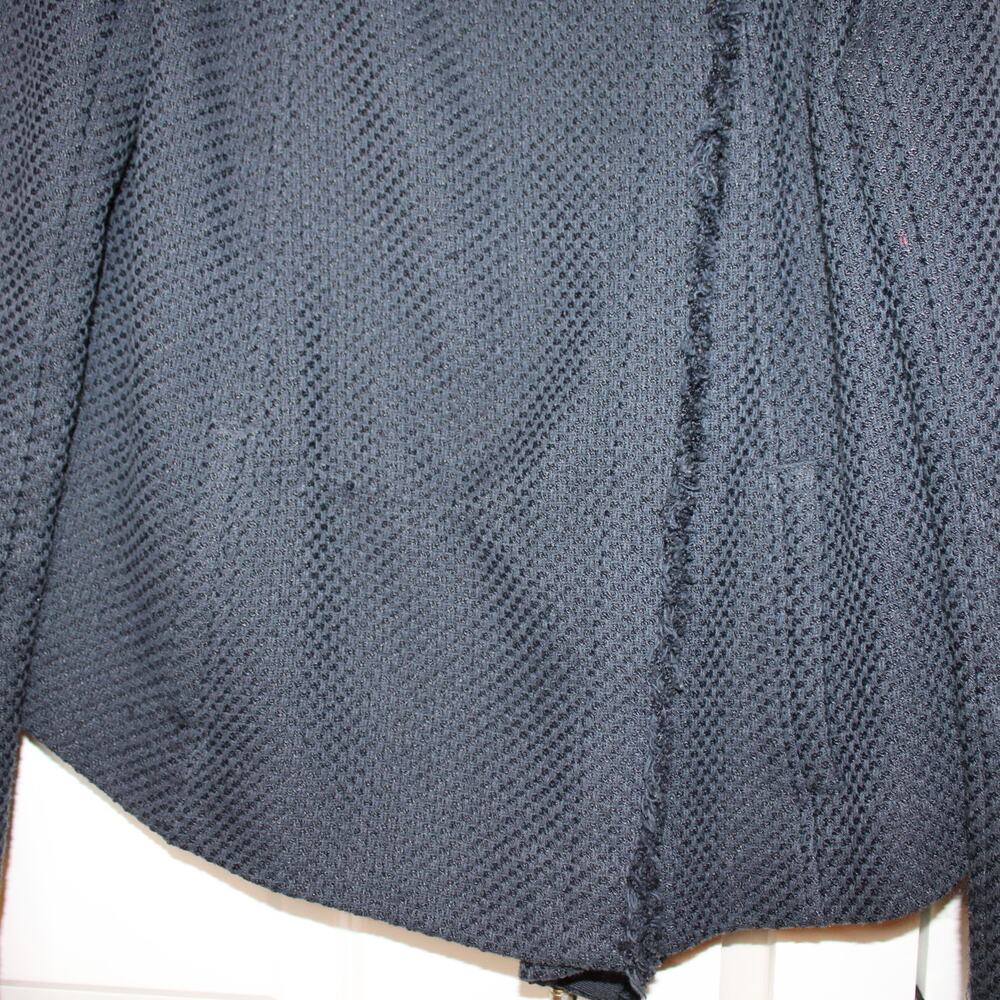VINCE Tweed Frayed Edge Scuba Jacket Asymmetrical Zip | Medium - Picture 5 of 13